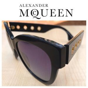 ALEXANDER MCQUEEN sunglasses women MODERN CONTEMPORARY designer eyewear in case